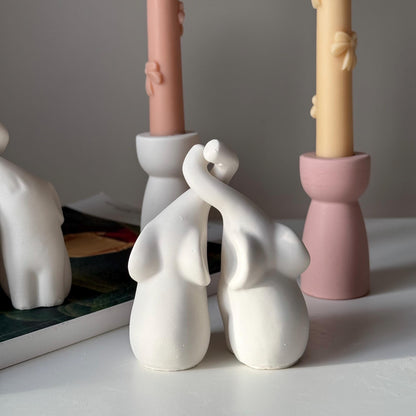 Cute Elefants Couple Stone Decor| Handmade Fun Gift| Cute Decoration| Jesmonite Decoration| Aesthetic Home Decor| Handmade Housewarming Gift-2