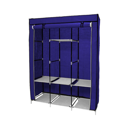 Mobilna szafa do ubrań 130x45x170 cm-niebieska-0