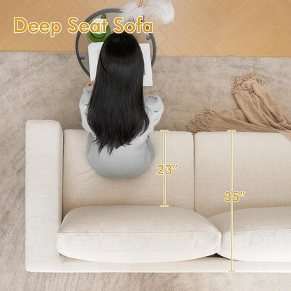 Modern 85 Inch Comfy Sofa Deep Seat Couch-1