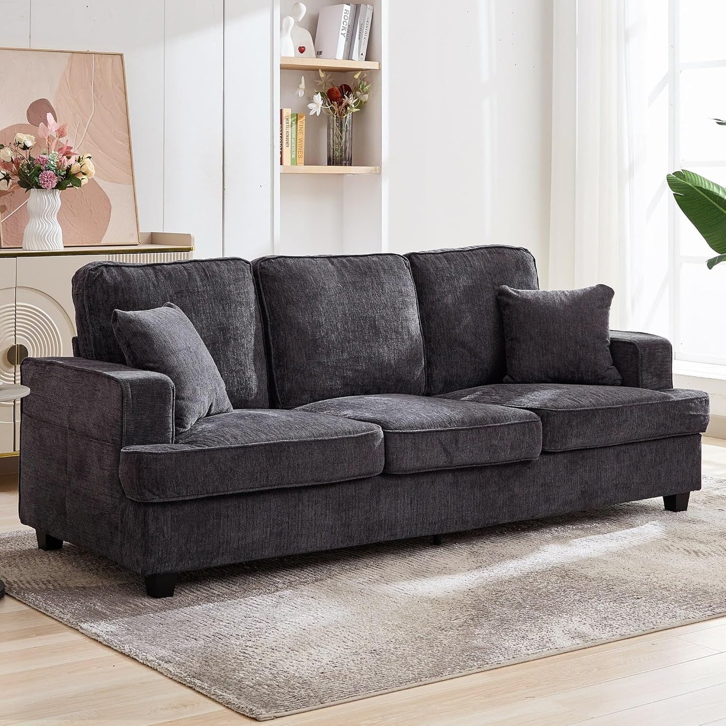 Modern Deep Seat Loveseat Couch for Comfortable Living-0