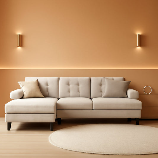 Modern U Shaped Sectional Couch With Double Chaise-0