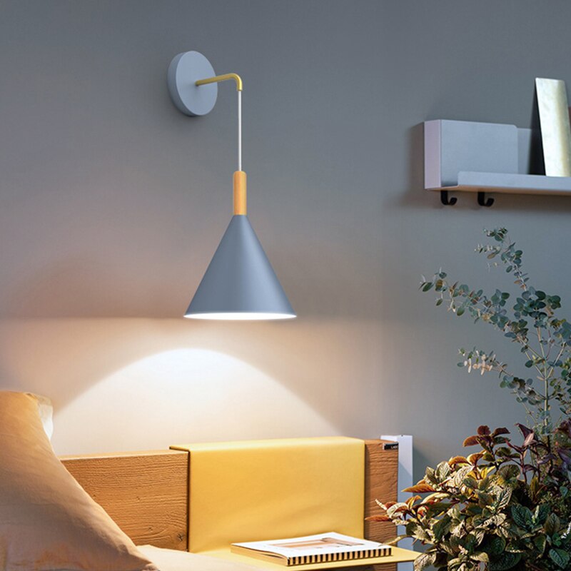 Nordic modern E27 LED wall lamp Creative simplicity sconces light indoor home kitchen bedside bedroom living room decoration-0
