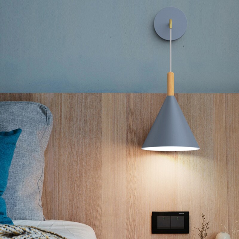 Nordic modern E27 LED wall lamp Creative simplicity sconces light indoor home kitchen bedside bedroom living room decoration-1