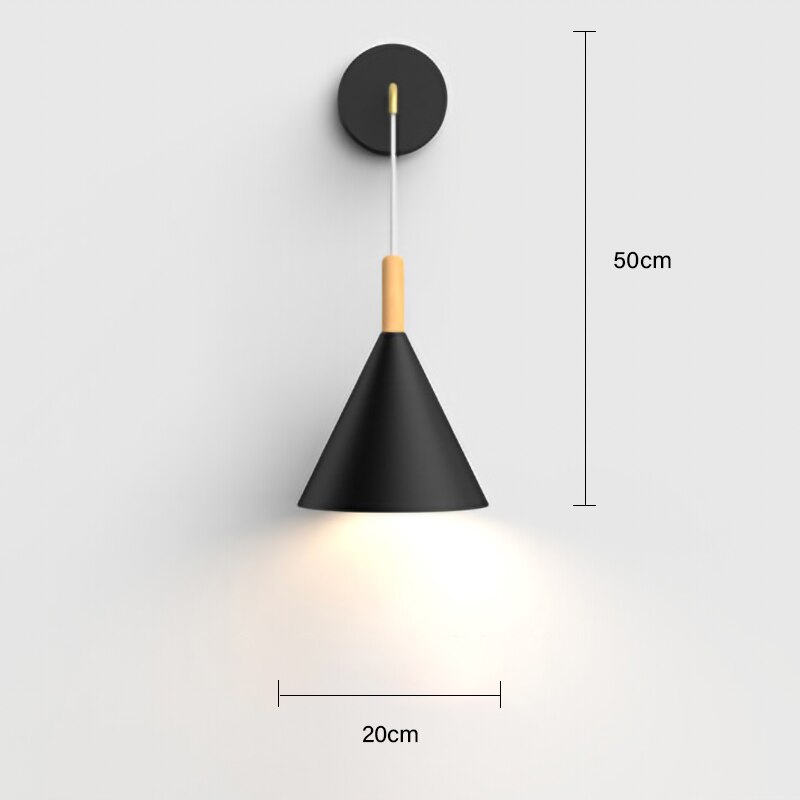 Nordic modern E27 LED wall lamp Creative simplicity sconces light indoor home kitchen bedside bedroom living room decoration-4