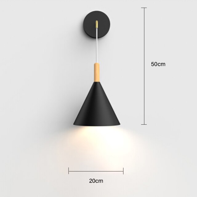 Nordic modern E27 LED wall lamp Creative simplicity sconces light indoor home kitchen bedside bedroom living room decoration-5