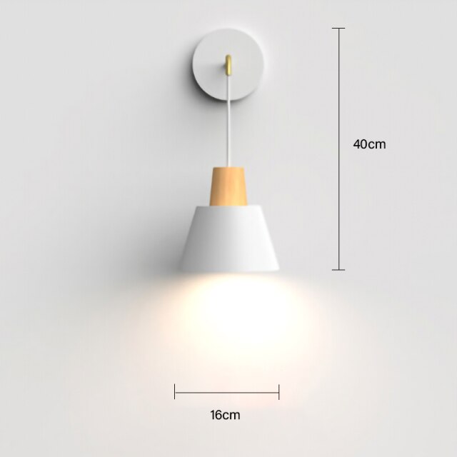 Nordic modern E27 LED wall lamp Creative simplicity sconces light indoor home kitchen bedside bedroom living room decoration-3