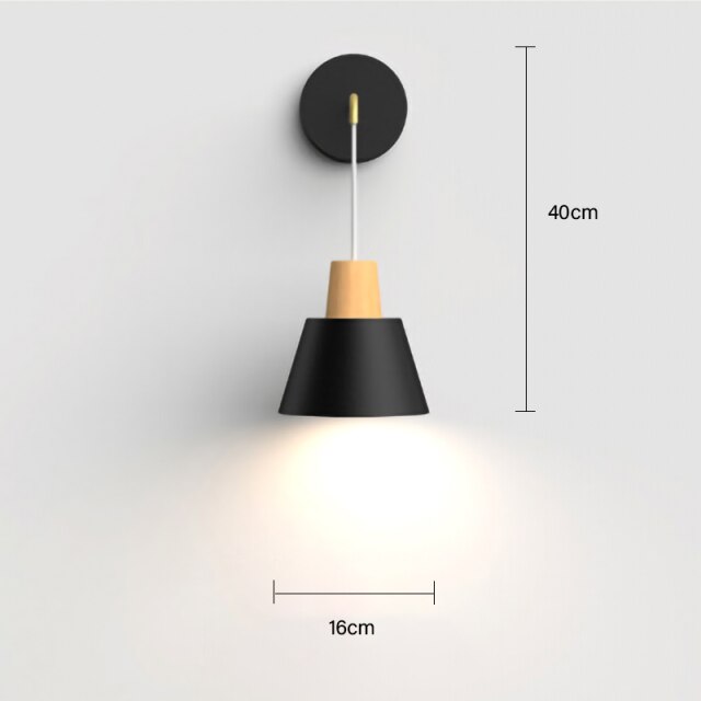 Nordic modern E27 LED wall lamp Creative simplicity sconces light indoor home kitchen bedside bedroom living room decoration-10