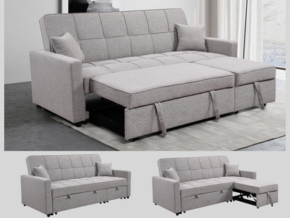 Queen Size Sleeper Sofa Couch with Adjustable Backrest-0