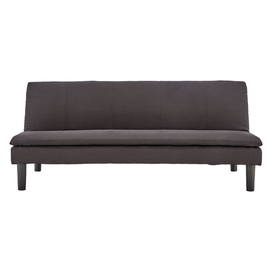 NNEDPE Sarantino 3 Seater Modular Faux Linen Fabric Sofa Bed Couch - Black-0