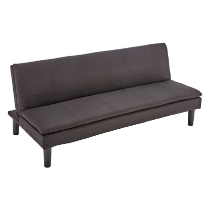 NNEDPE Sarantino 3 Seater Modular Faux Linen Fabric Sofa Bed Couch - Black-3