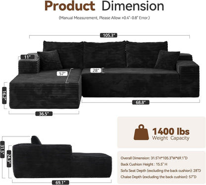 Versatile L Shaped Modular Couch for Living Room-1
