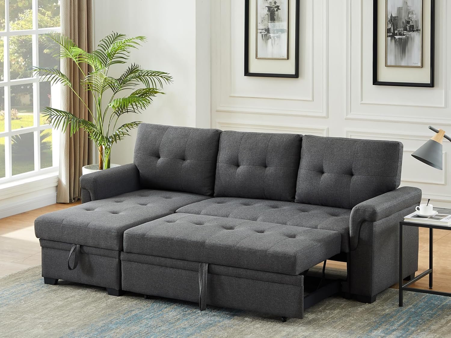 Versatile Sleeper Couch with Storage for Small Spaces-3